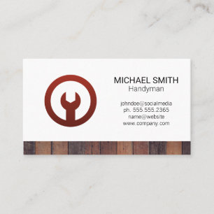 Hardware Wrench Tools   Construction Builder Business Card