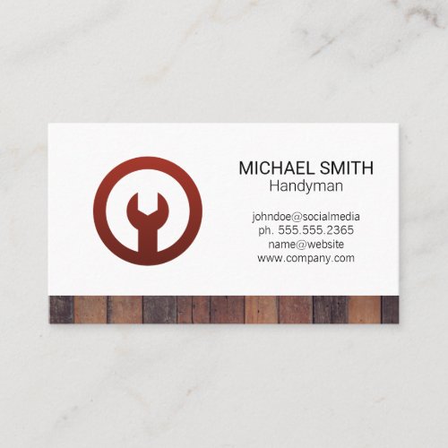 Hardware Wrench Tools  Construction Builder Business Card