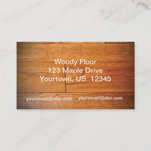 Hardwood floor business card