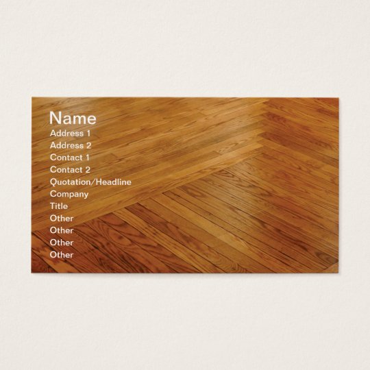 hardwood floor business card | Zazzle