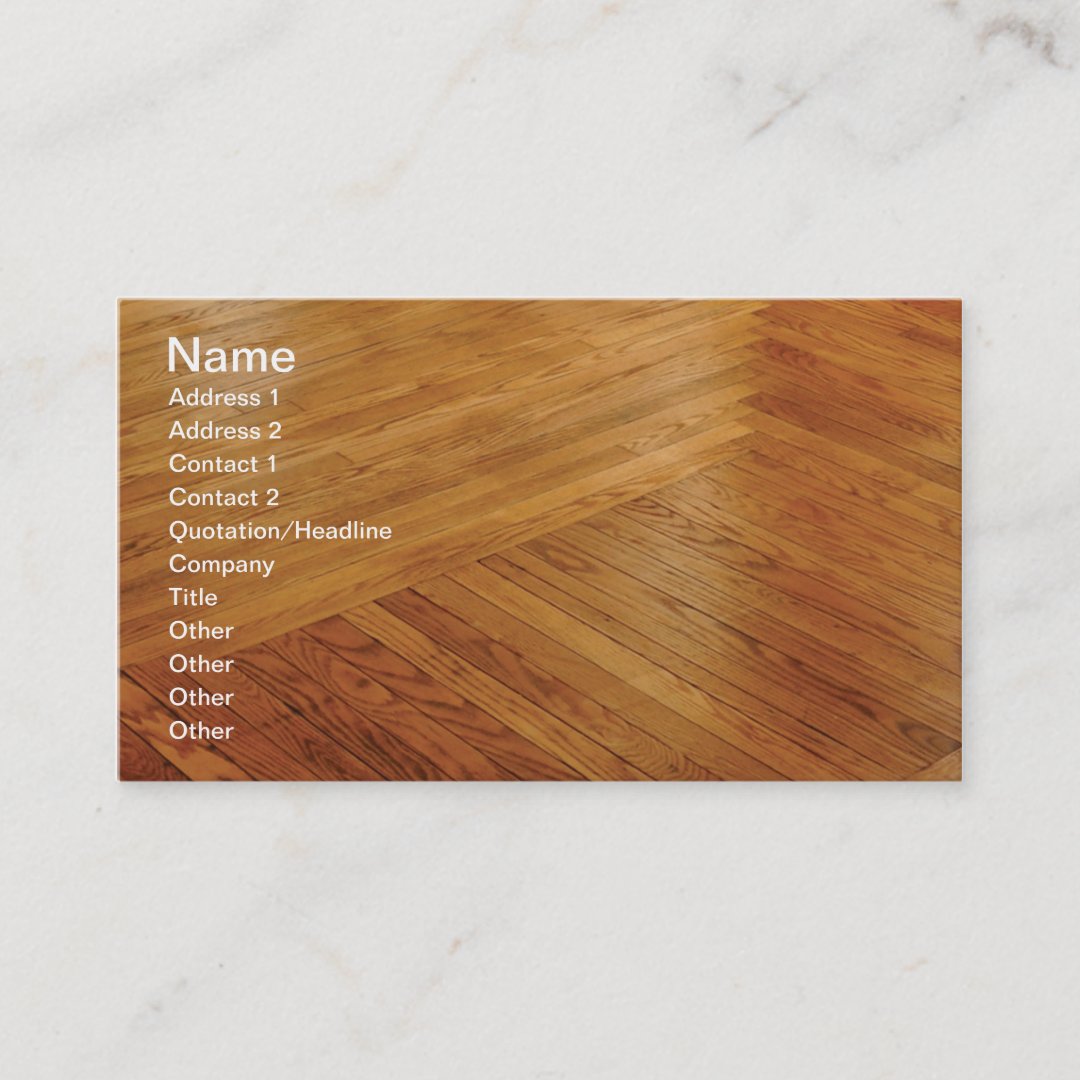 hardwood floor business card Zazzle