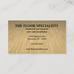 Hardwood Floor Flooring Floor Restoration Business Card