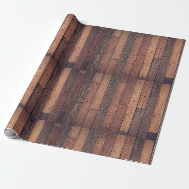 Hardwood Floor Imitation Wrapping Paper (Unrolled)
