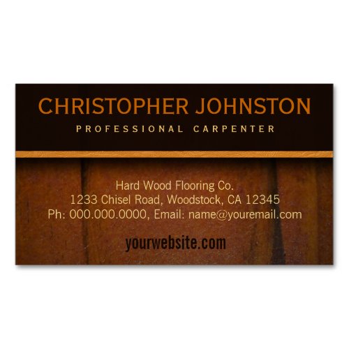 Hardwood Flooring Faux Wooden Business Card Magnet