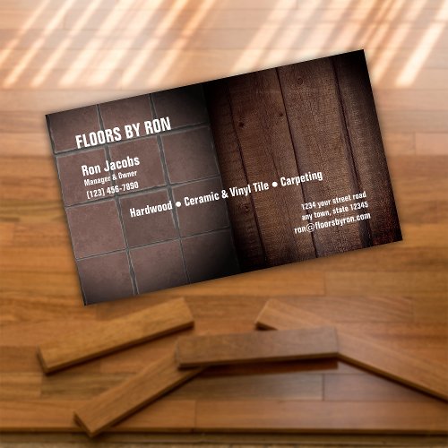 Hardwood Tile and Carpeting Company Business Card