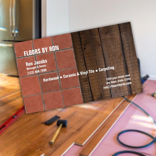 Hardwood Tile and Carpeting Company Business Card