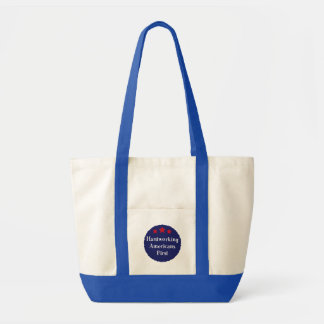 Hardworking Americans First Patriotic Badge Tote Bag