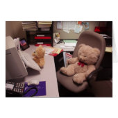 Hardworking Teddy Bears card (Front Horizontal)