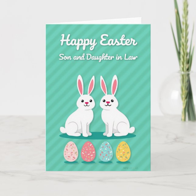 Hare And Egg Springtime Card (Front)