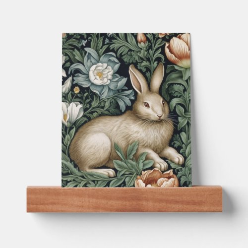 Hare and flowers in the garden art nouveau style picture ledge