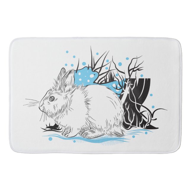 Hare Bathroom Mat (Front)
