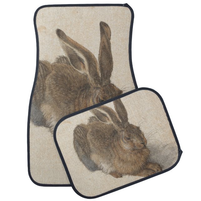 Hare (by Albrecht Dürer) Car Floor Mat (Set)