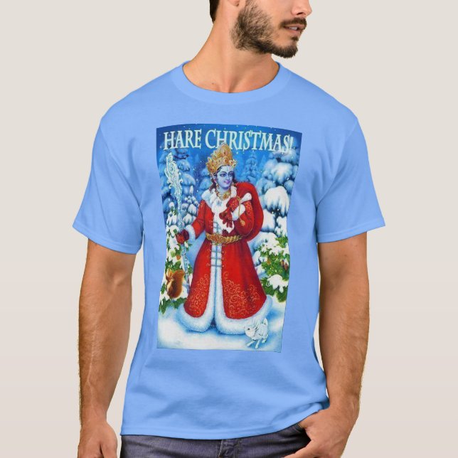 Hare Christmas - Merry Krishna ॐ T-Shirt (Front)