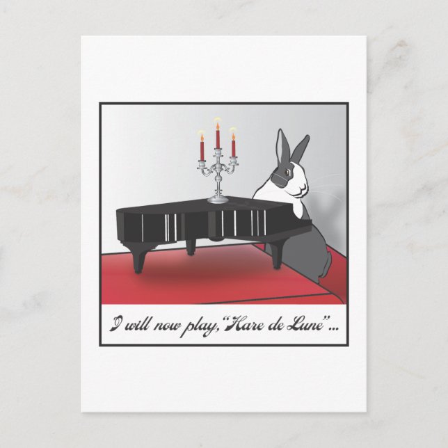 HARE DE LUNE POSTCARD (Front)