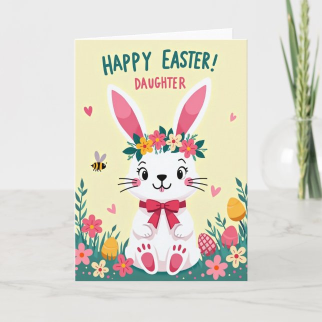 Hare Floral Springtime Joy Card (Front)