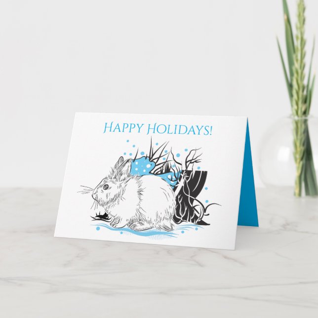Hare Holiday Card (Front)