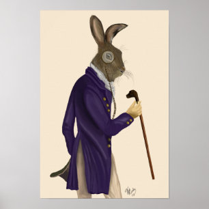 Hare In Purple Coat Poster