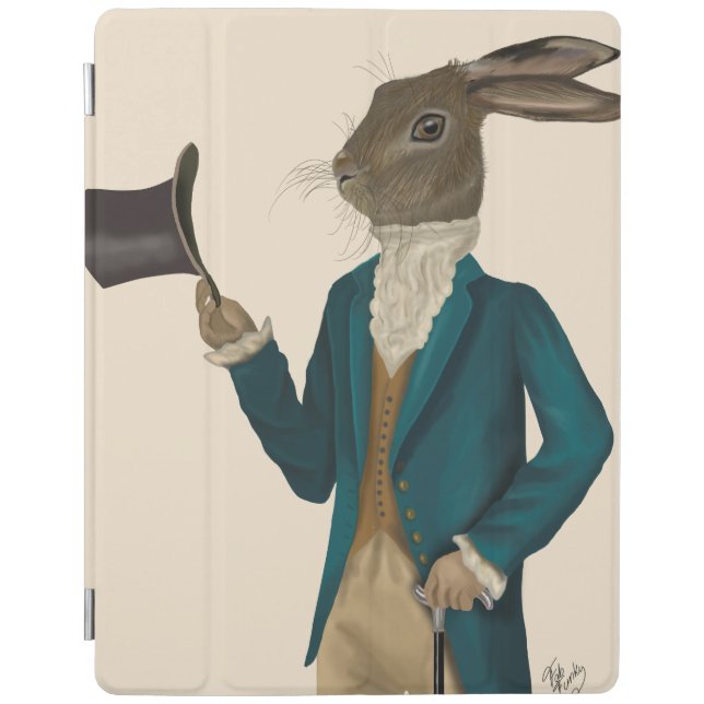Hare In Turquoise Coat 2 iPad Air Cover (Front)