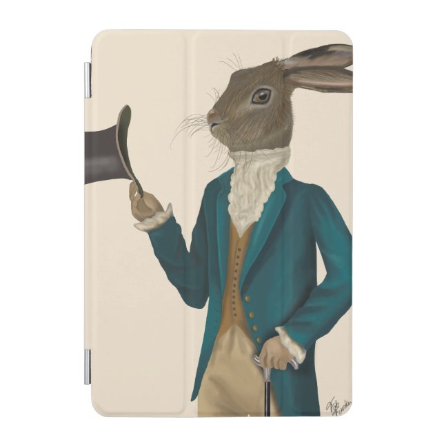 Hare In Turquoise Coat 2 iPad Mini Cover (Front)