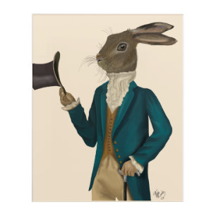 Hare In Turquoise Coat Acrylic Print