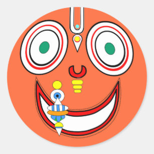 Hare Krishna Classic Round Sticker