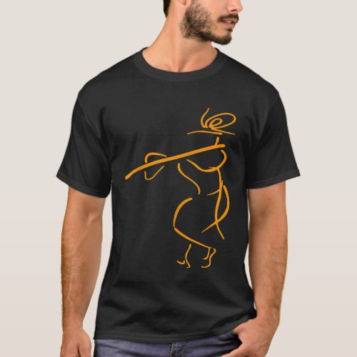 Hare Krishna Flute Krishna T_Shirt