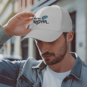 "Hare Krishna" Peacock Feather Hindu Trucker Hat