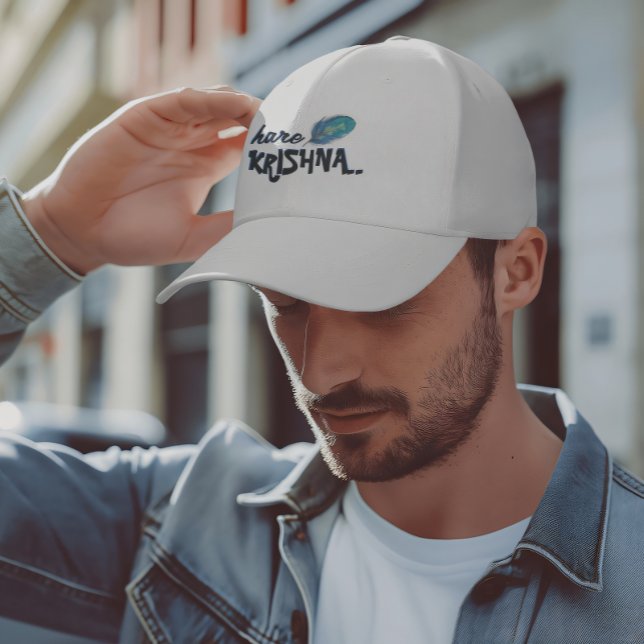 "Hare Krishna" Peacock Feather Hindu Trucker Hat (Creator Uploaded)