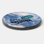 "Hare Krishna" Peacock Feather Hindu Wireless Charger (Front 2)