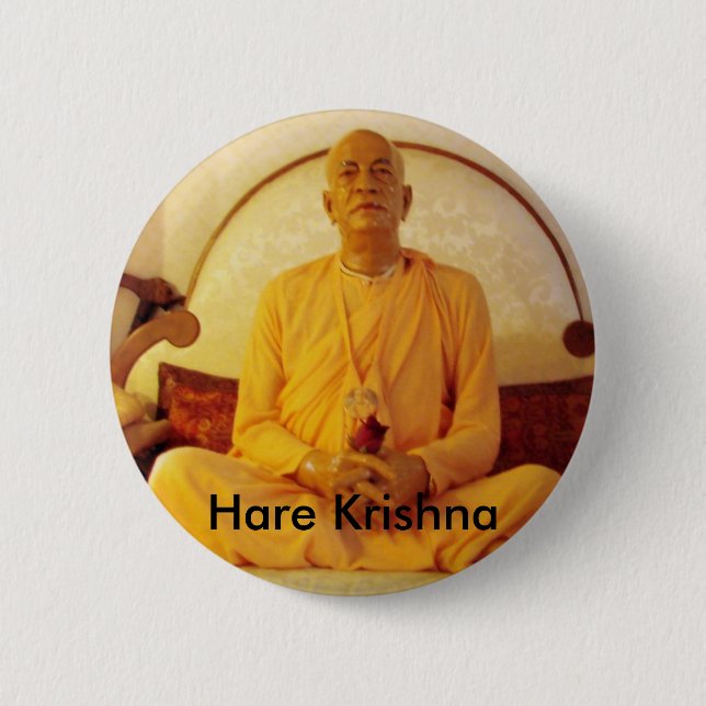 Hare Krishna Pinback Button (Front)