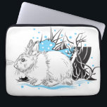 Hare Laptop Sleeve<br><div class="desc">white rabbit.Vector,  imitation engravings.Artist by Zolotareva.</div>
