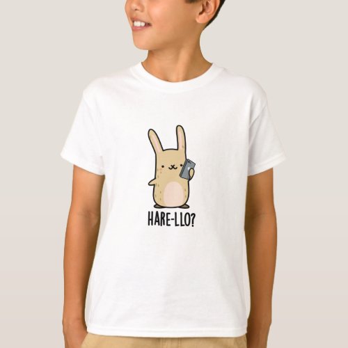 Hare_llo There Funny Hare Rabbit Pun  T_Shirt