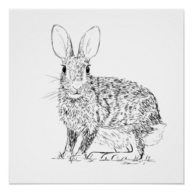 Hare Monochrome Print (Front)