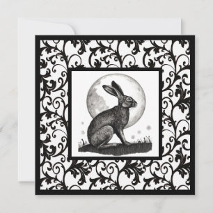 Hare & Moon Card
