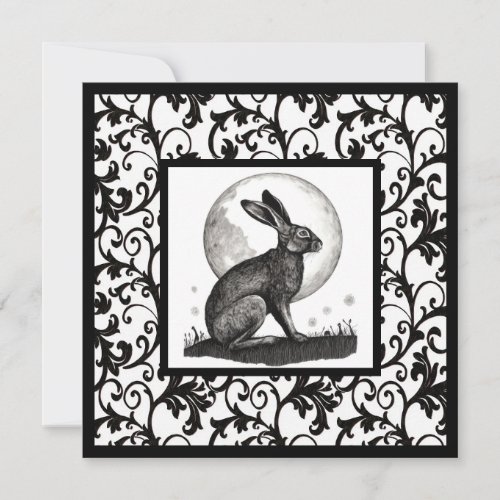 Hare  Moon Card 