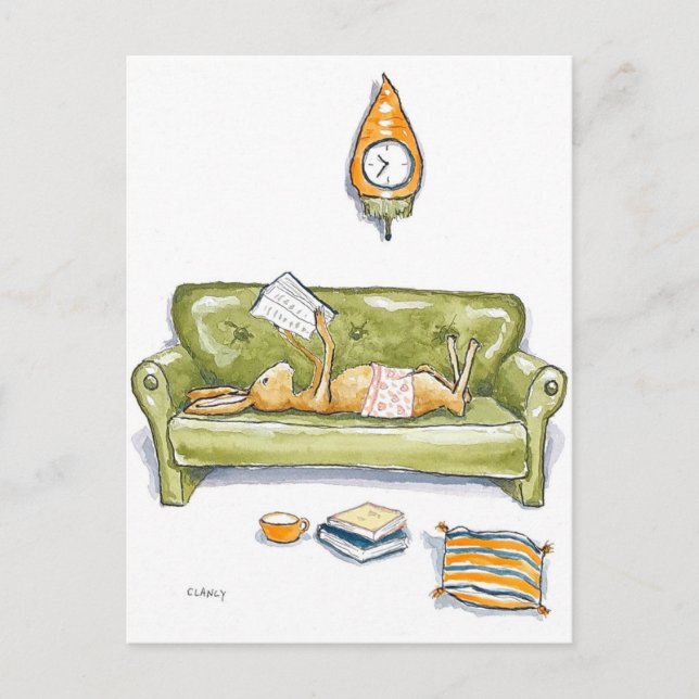 Hare On The Couch postcard (Front)