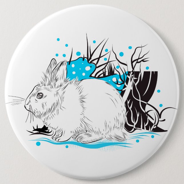 Hare Pinback Button (Front)