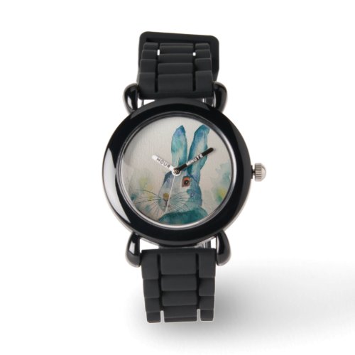Hare Rabbit Watercolour Blue     Watch