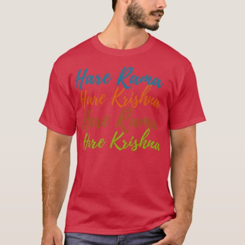 Hare Rama Hare Krishna Yoga Sanskrit chant T_Shirt