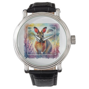 Hare Wallaby 030924AREF125 - Watercolor Watch