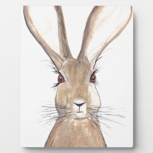 Hare watercolour painting plaque (Front)