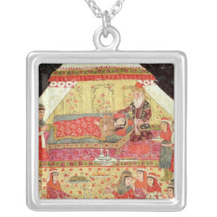 Harem Scene Silver Plated Necklace