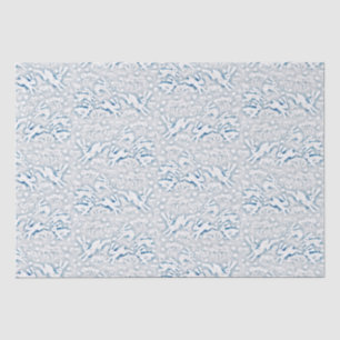 Hares Field Bunnies Rabbits Winter Pattern White Tissue Paper