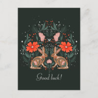 Hares with flowers and Nordic motives   