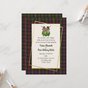 Hargis Clan Scottish Symbols Wedding Invitation