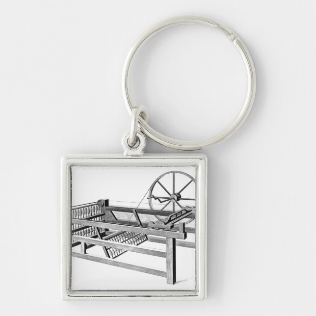 Hargreaves's Spinning Jenny, engraved by Keychain (Front)