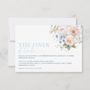 Hargrove Blue Floral Baby Shower Details Card