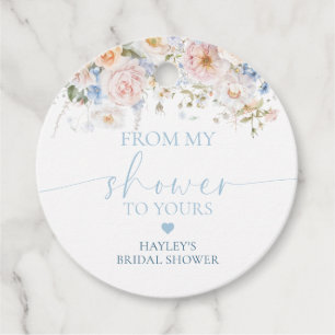 Hargrove Blue Floral From My Shower To Yours Soap Favor Tags