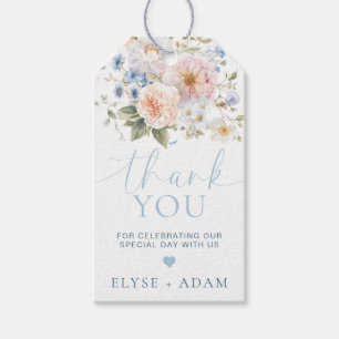 Hargrove Blue Floral Thank You Favor Gift Tags