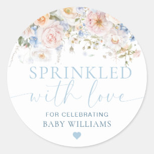 Hargrove Bue Baby Shower Sprinkled With Love Classic Round Sticker